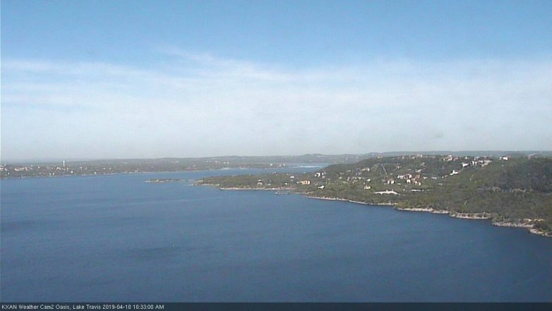Lake Travis webcam, April 10, 2019 9:35 AM CT