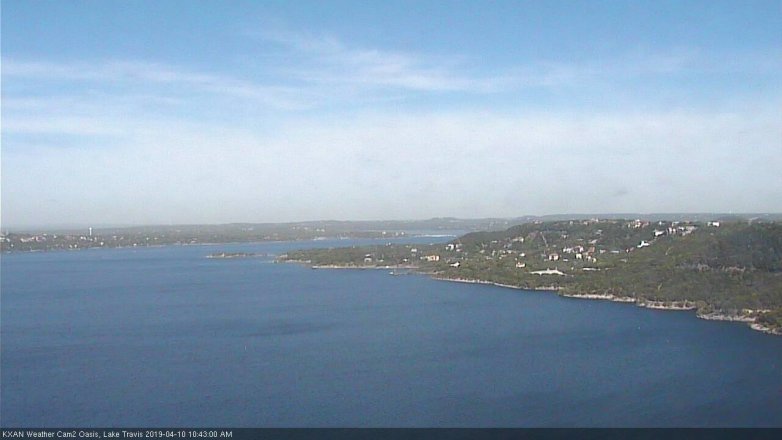 Lake Travis webcam, April 10, 2019 9:45 AM CT