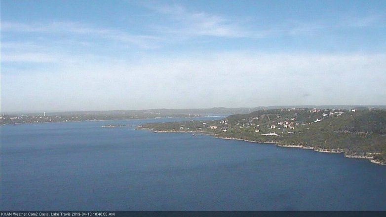 Lake Travis webcam, April 10, 2019 9:50 AM CT