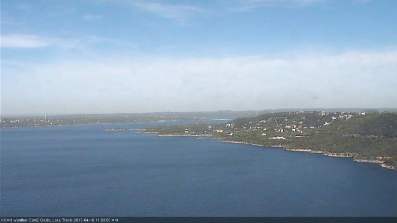 Lake Travis webcam, April 10, 2019 10:05 AM CT