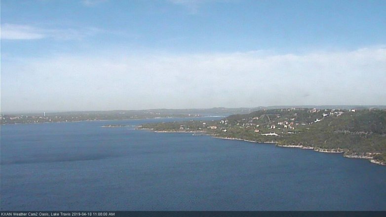 Lake Travis webcam, April 10, 2019 10:10 AM CT