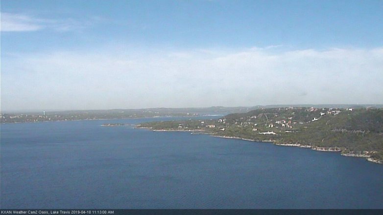 Lake Travis webcam, April 10, 2019 10:15 AM CT