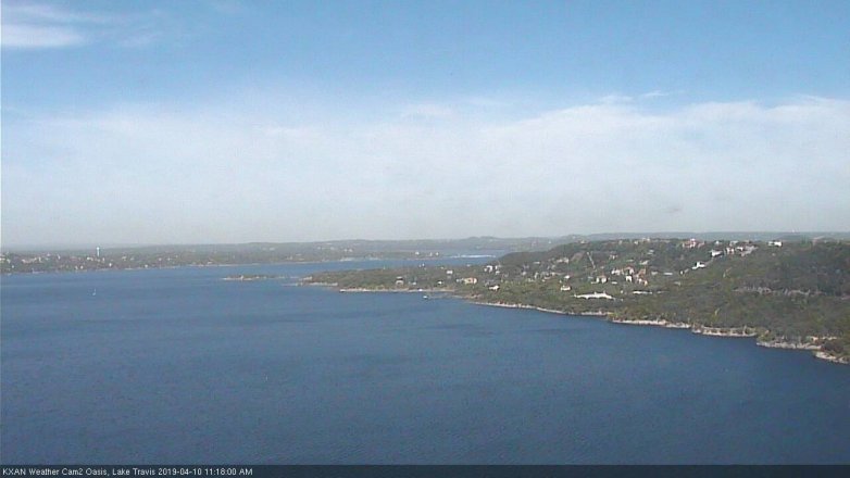 Lake Travis webcam, April 10, 2019 10:20 AM CT
