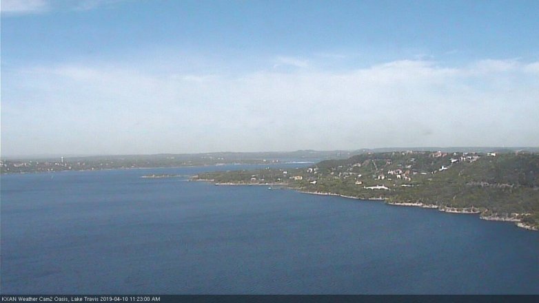 Lake Travis webcam, April 10, 2019 10:25 AM CT