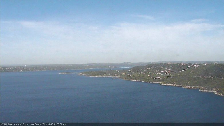 Lake Travis webcam, April 10, 2019 10:35 AM CT