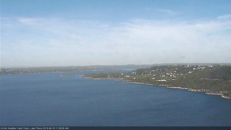 Lake Travis webcam, April 10, 2019 10:40 AM CT