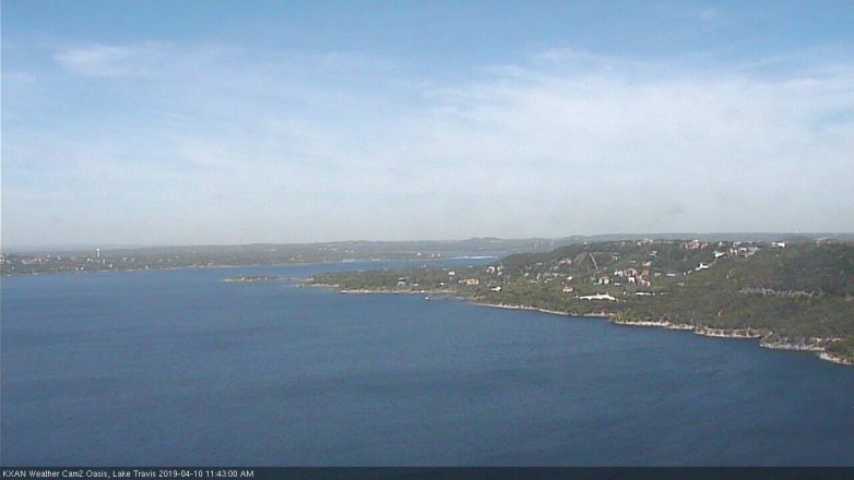 Lake Travis webcam, April 10, 2019 10:45 AM CT