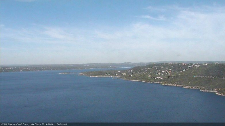 Lake Travis webcam, April 10, 2019 11:00 AM CT