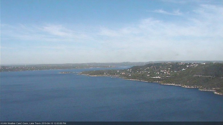 Lake Travis webcam, April 10, 2019 11:05 AM CT