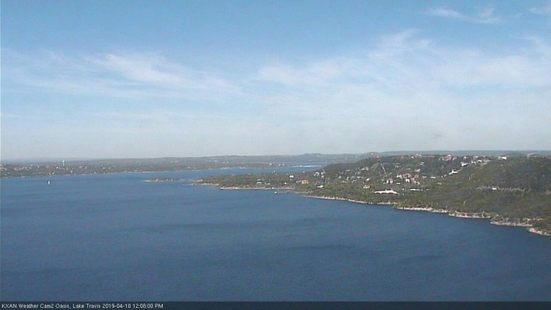 Lake Travis webcam, April 10, 2019 11:10 AM CT