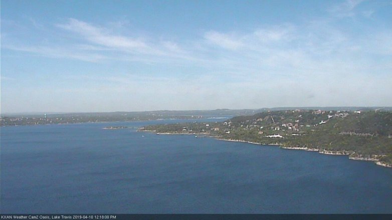 Lake Travis webcam, April 10, 2019 11:20 AM CT