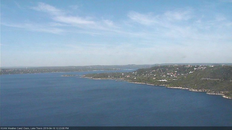 Lake Travis webcam, April 10, 2019 11:25 AM CT