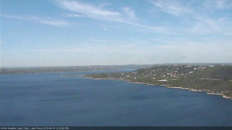 Lake Travis webcam, April 10, 2019 11:35 AM CT