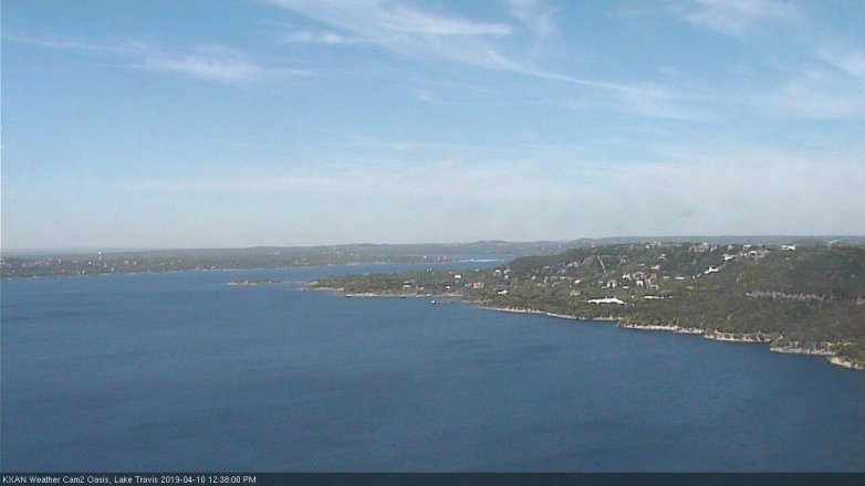 Lake Travis webcam, April 10, 2019 11:40 AM CT