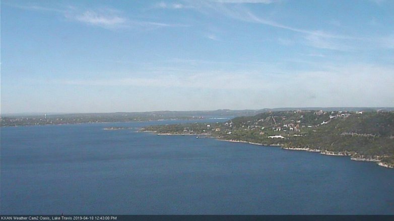 Lake Travis webcam, April 10, 2019 11:45 AM CT
