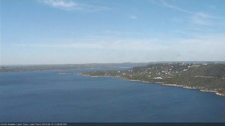 Lake Travis webcam, April 10, 2019 11:50 AM CT