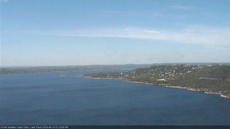 Lake Travis webcam, April 10, 2019 12:25 PM CT