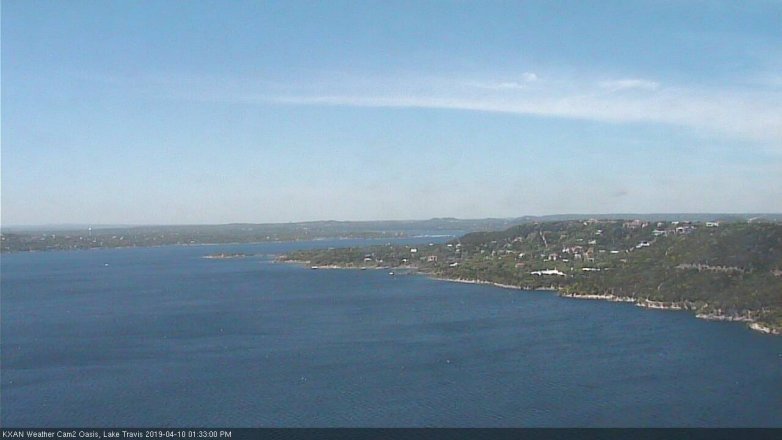 Lake Travis webcam, April 10, 2019 12:35 PM CT