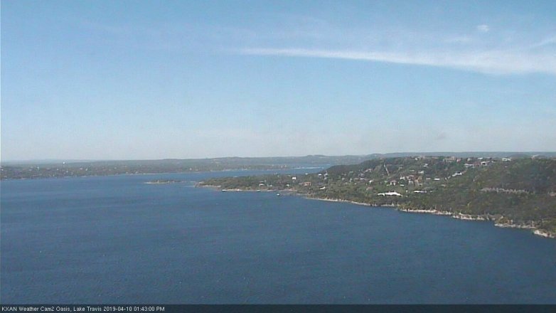 Lake Travis webcam, April 10, 2019 12:45 PM CT