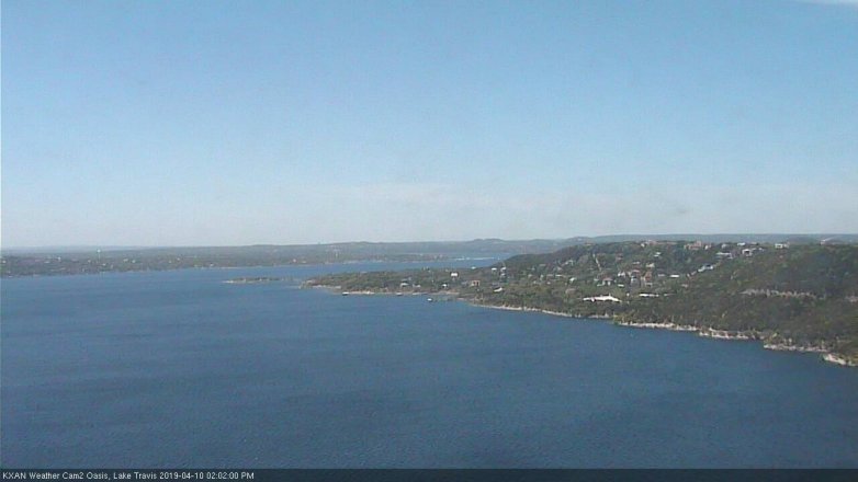 Lake Travis webcam, April 10, 2019 1:05 PM CT