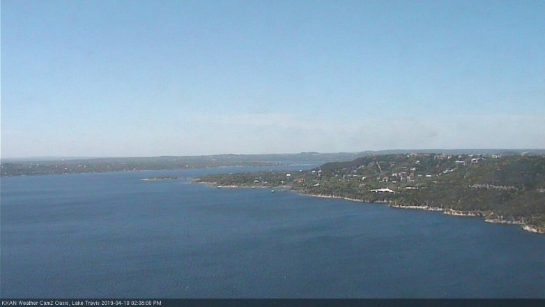 Lake Travis webcam, April 10, 2019 1:10 PM CT