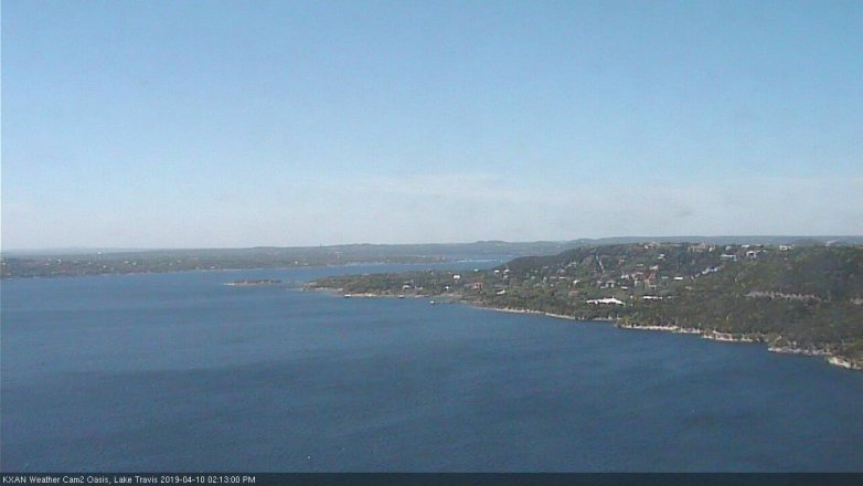 Lake Travis webcam, April 10, 2019 1:15 PM CT