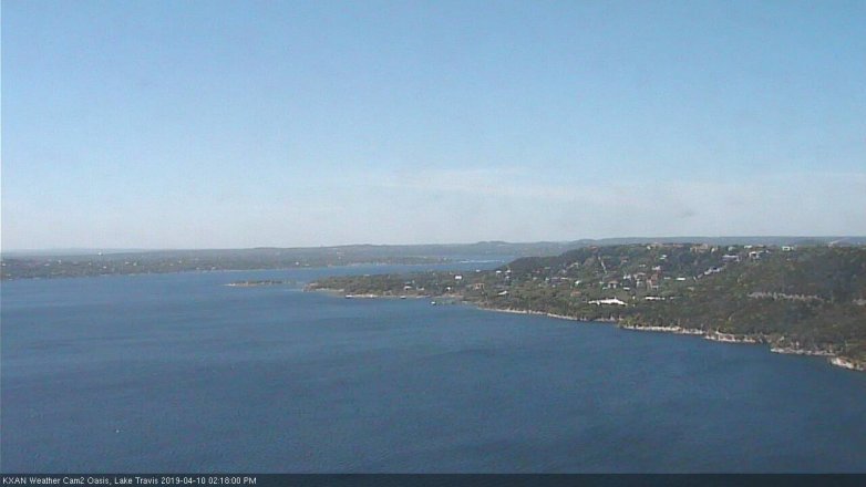 Lake Travis webcam, April 10, 2019 1:20 PM CT
