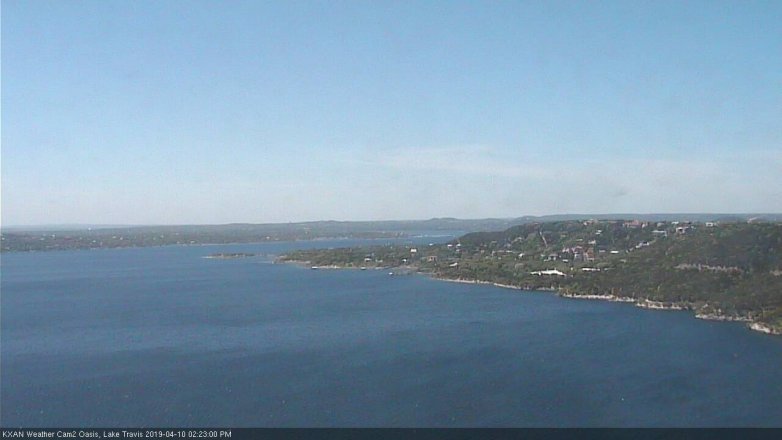 Lake Travis webcam, April 10, 2019 1:25 PM CT