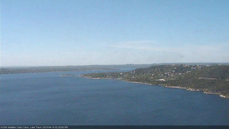 Lake Travis webcam, April 10, 2019 1:30 PM CT