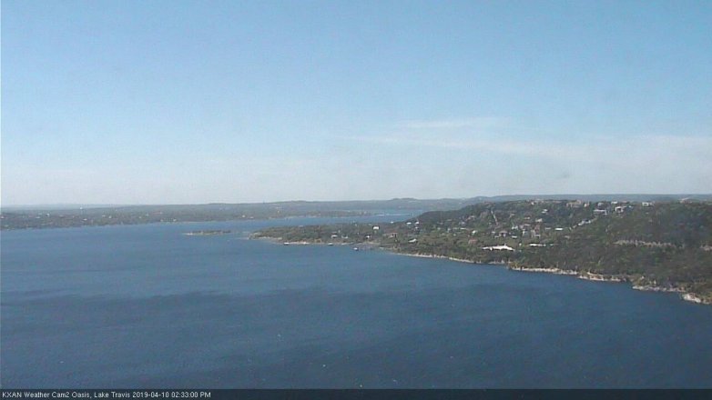 Lake Travis webcam, April 10, 2019 1:35 PM CT