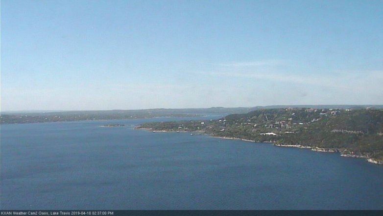Lake Travis webcam, April 10, 2019 1:40 PM CT