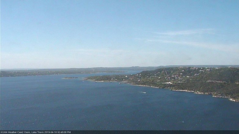 Lake Travis webcam, April 10, 2019 1:50 PM CT