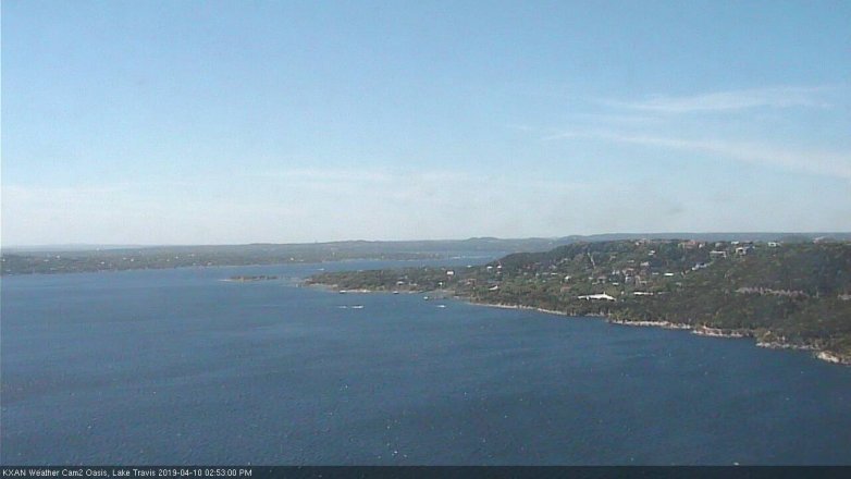 Lake Travis webcam, April 10, 2019 1:55 PM CT