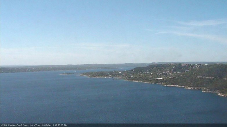 Lake Travis webcam, April 10, 2019 2:00 PM CT