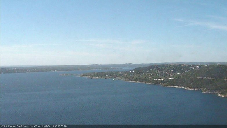 Lake Travis webcam, April 10, 2019 2:10 PM CT