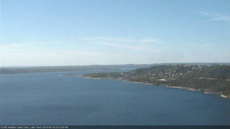 Lake Travis webcam, April 10, 2019 2:15 PM CT