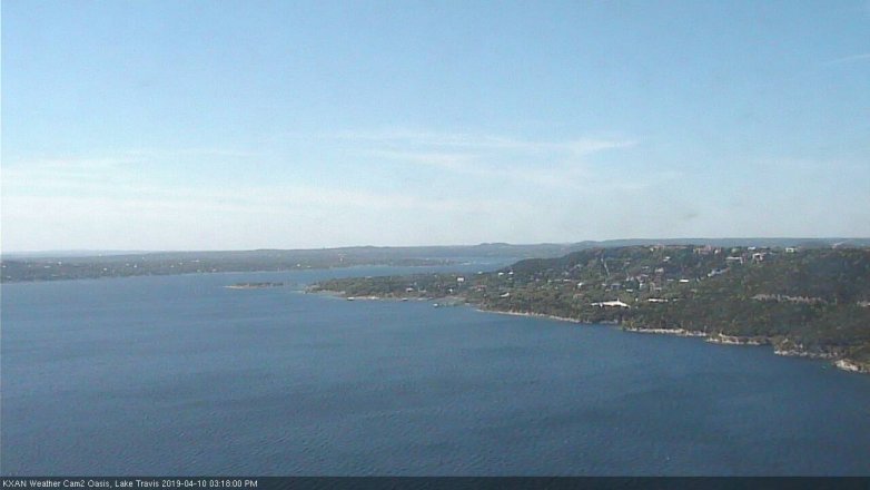 Lake Travis webcam, April 10, 2019 2:20 PM CT
