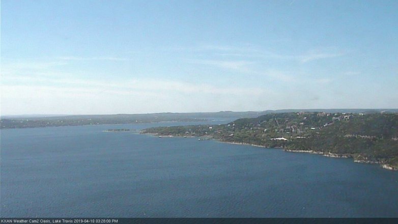 Lake Travis webcam, April 10, 2019 2:30 PM CT
