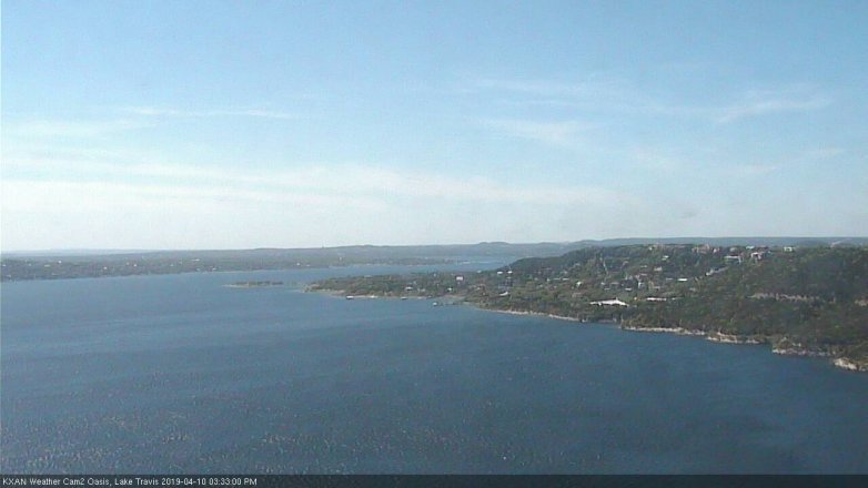 Lake Travis webcam, April 10, 2019 2:35 PM CT