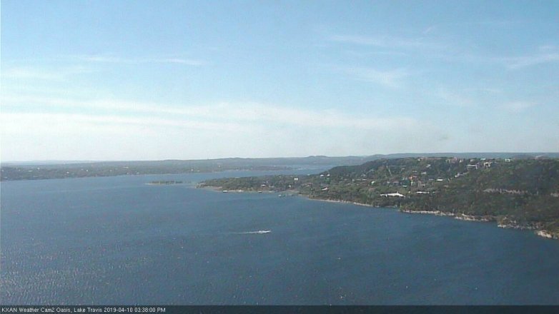 Lake Travis webcam, April 10, 2019 2:40 PM CT