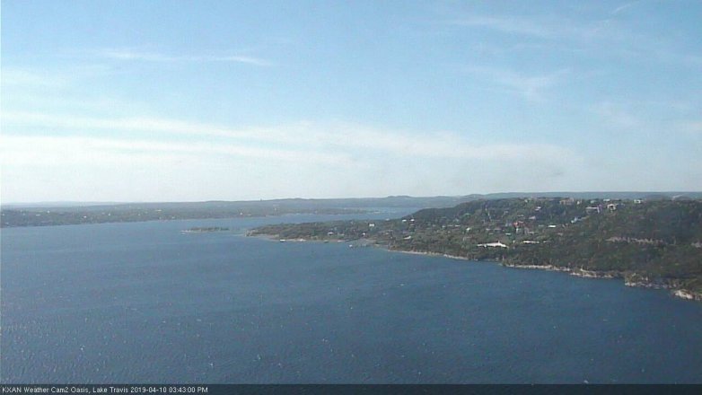 Lake Travis webcam, April 10, 2019 2:45 PM CT