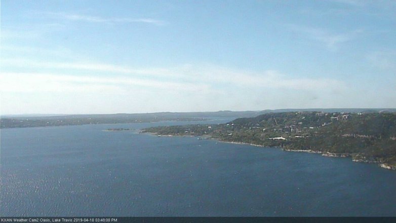 Lake Travis webcam, April 10, 2019 2:50 PM CT