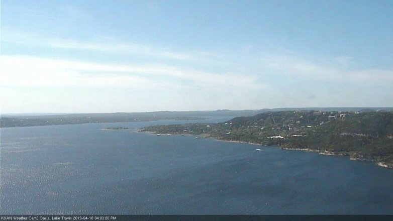 Lake Travis webcam, April 10, 2019 3:05 PM CT