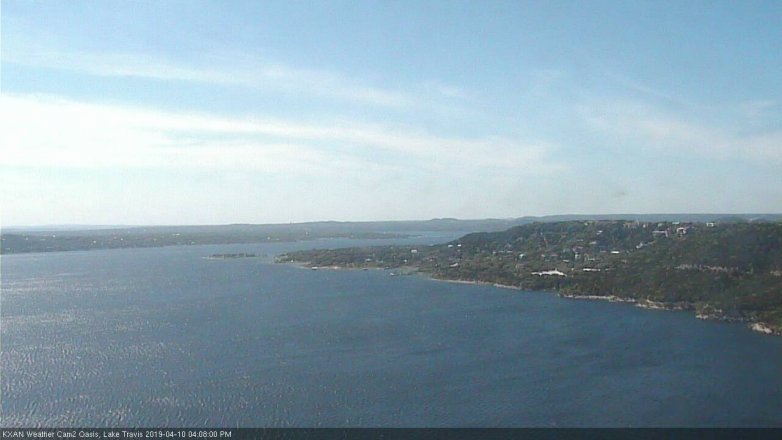 Lake Travis webcam, April 10, 2019 3:10 PM CT