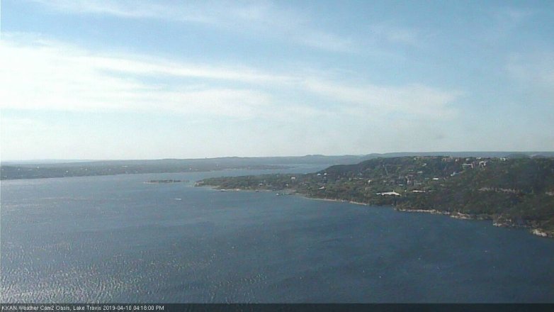 Lake Travis webcam, April 10, 2019 3:20 PM CT