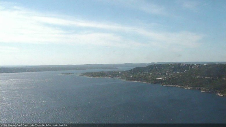 Lake Travis webcam, April 10, 2019 3:25 PM CT