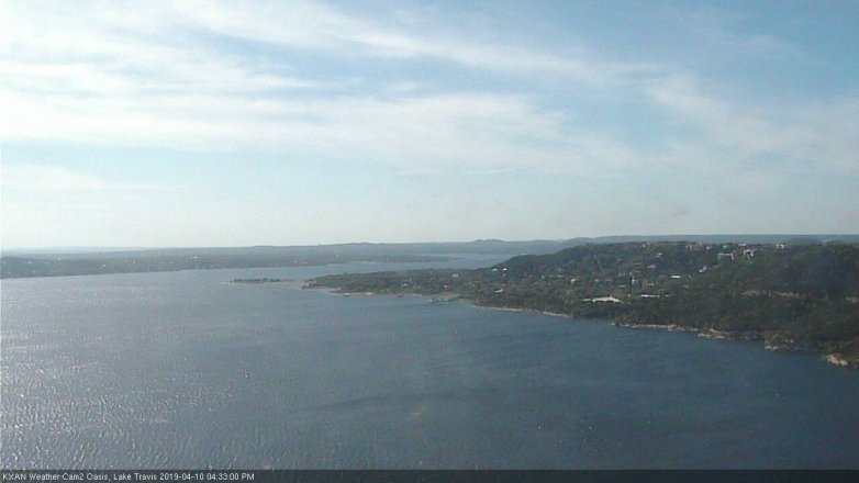 Lake Travis webcam, April 10, 2019 3:35 PM CT