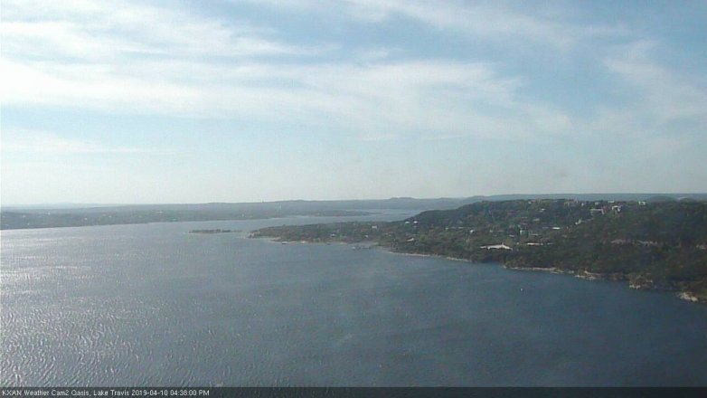 Lake Travis webcam, April 10, 2019 3:40 PM CT