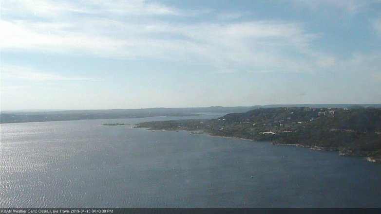 Lake Travis webcam, April 10, 2019 3:45 PM CT