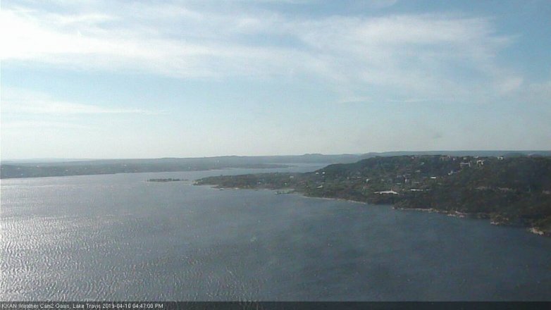 Lake Travis webcam, April 10, 2019 3:50 PM CT